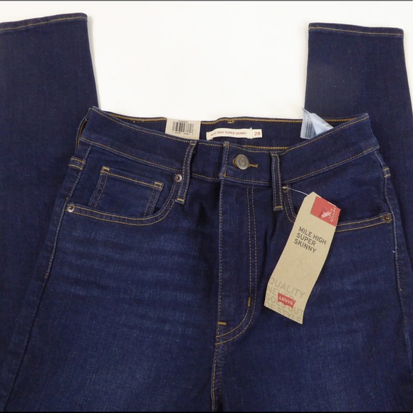 Levi’s Stretch Lycra Denim Mile High Super Skinny Jeans High Rise NWT - Picture 5 of 7